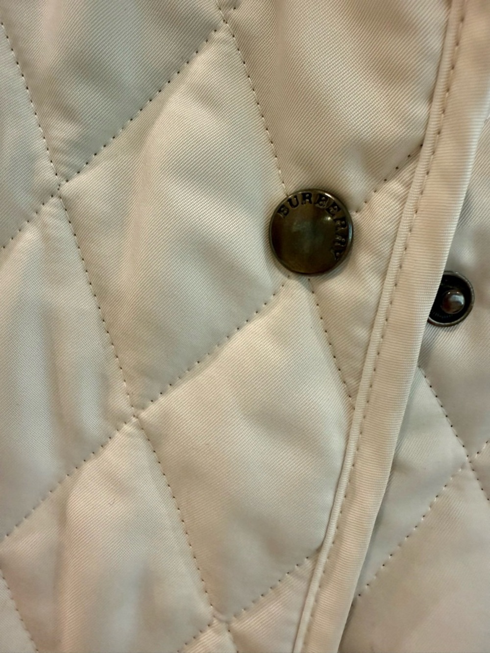 Burberry Quilted Vest Cream Nova Check Lining XL - Picture 3 of 6